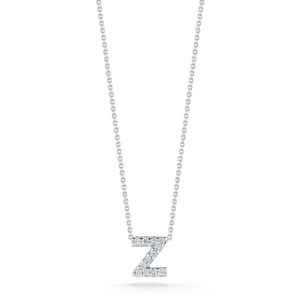Roberto Coin Tiny Treasures Diamond Love Letter Z Necklace 1/20ct