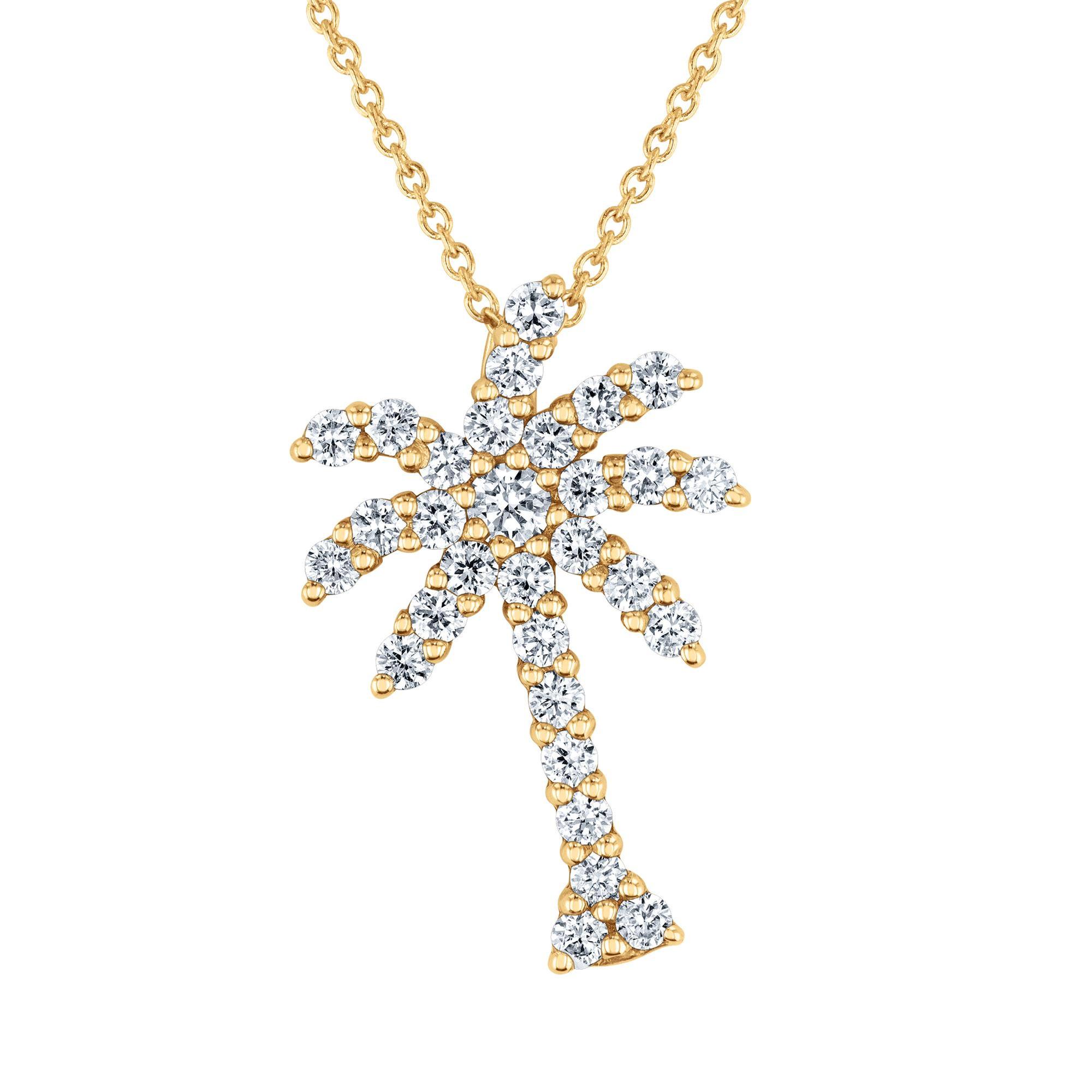 Roberto Coin Tiny Treasures Large Diamond Palm Tree Pendant 1/2ct