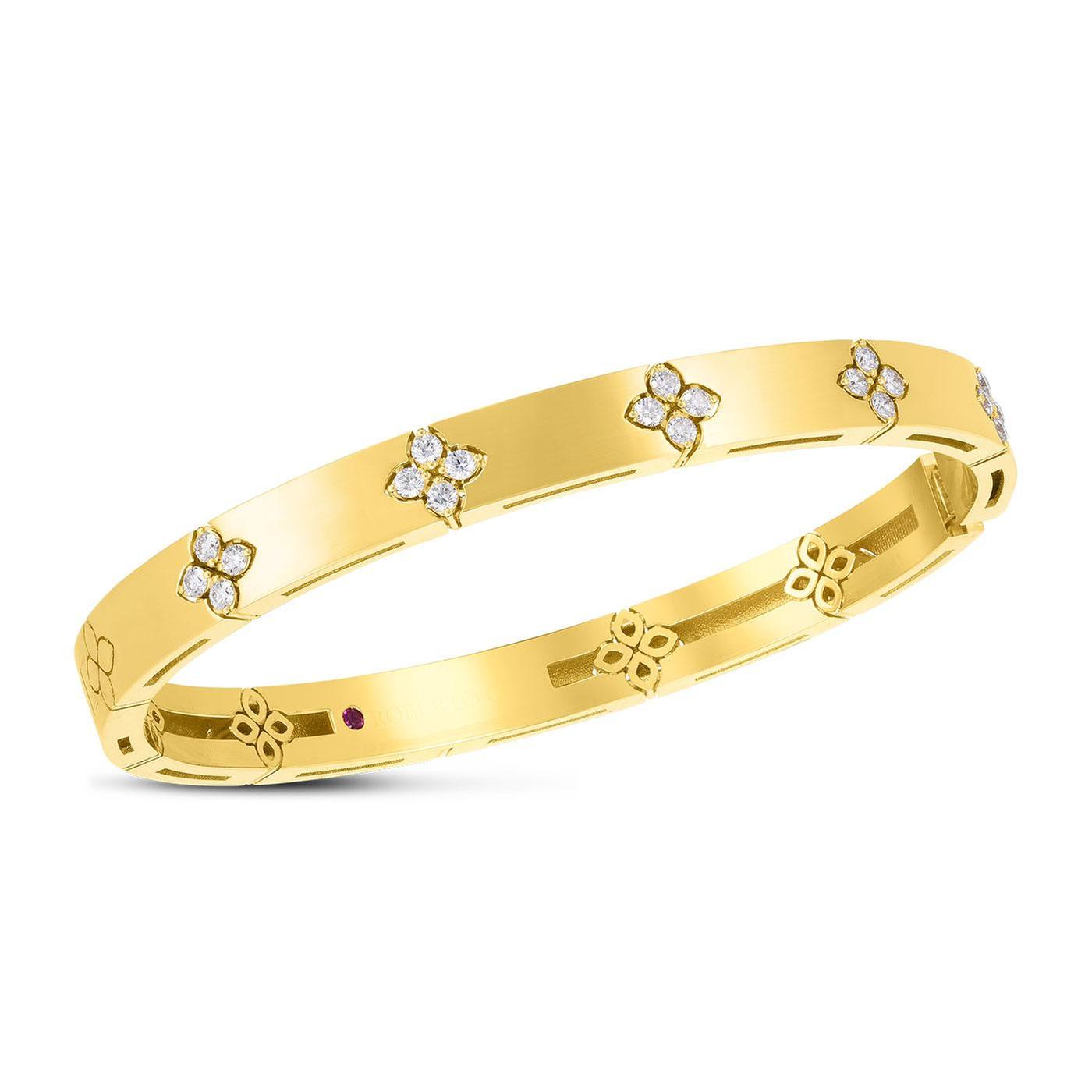 Roberto Coin Verona Medium Width Diamond Bangle Bracelet 3/8ctw -  8882968AYBAX