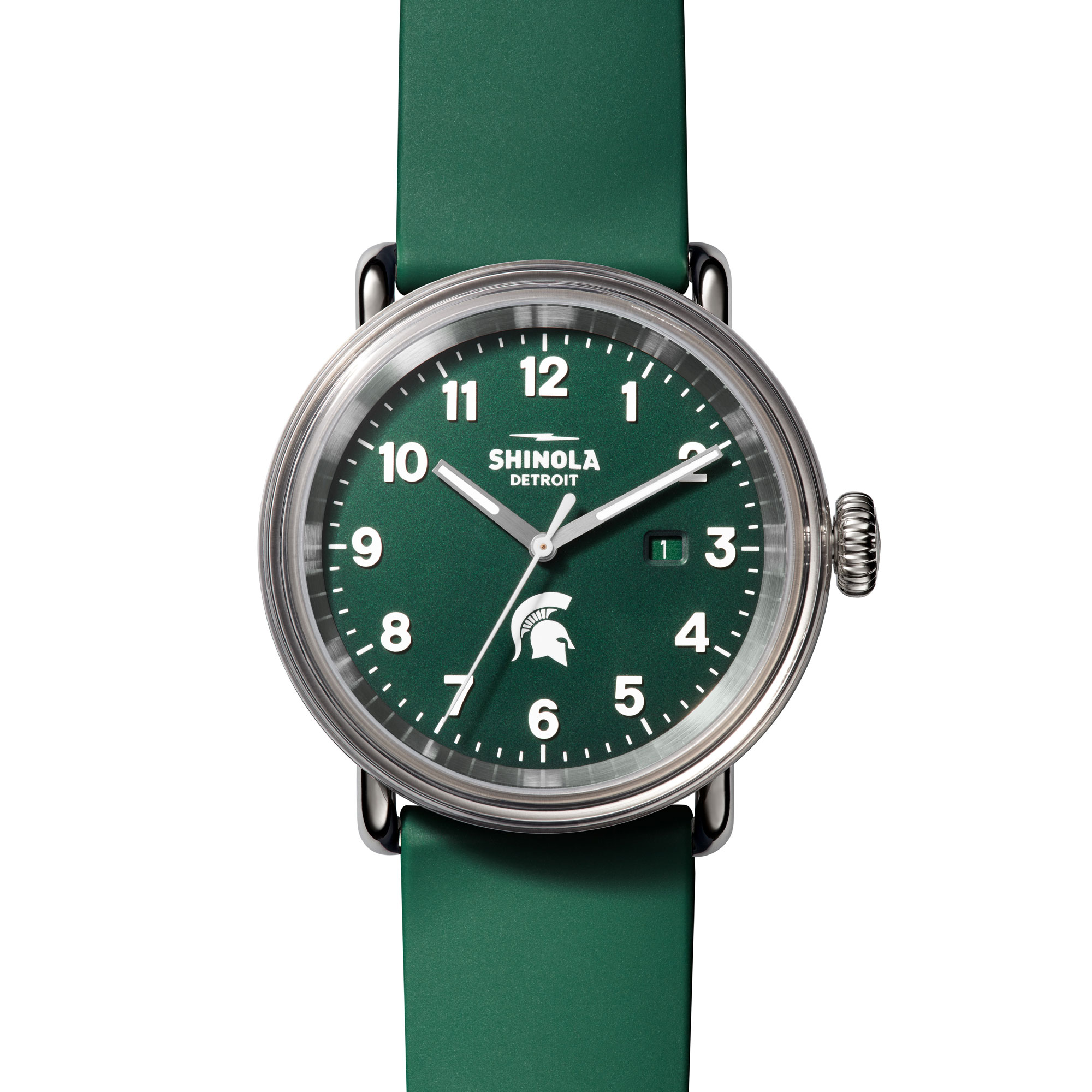 The Spartan Detrola Green Silicone Strap Watch | 43mm | - Shinola S0120183163