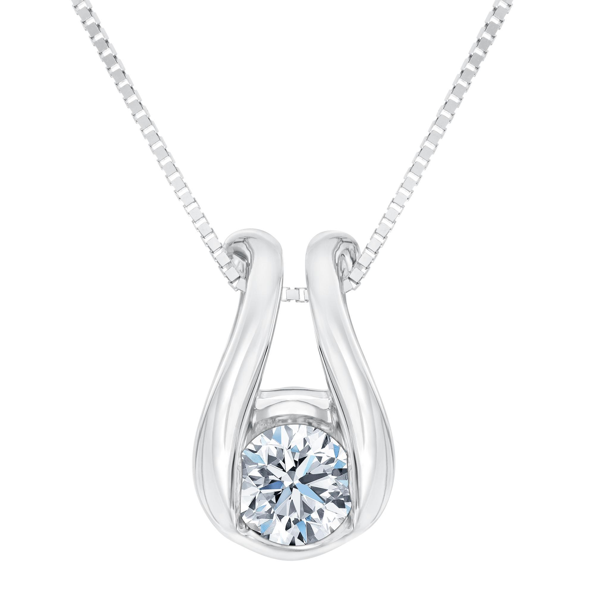 Sirena Diamond Solitaire Pendant 1/5ct