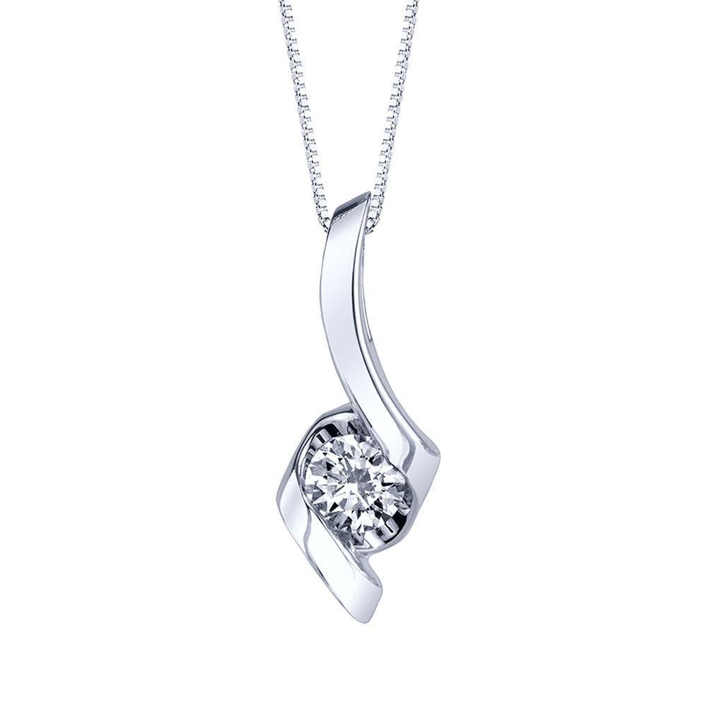 Sirena Diamond Solitaire Pendant 1/8ct