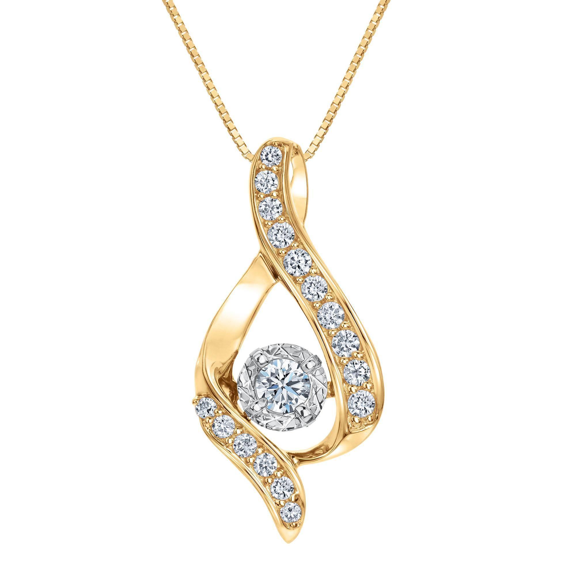 Sirena Diamond Swirl Pendant 3/8ctw