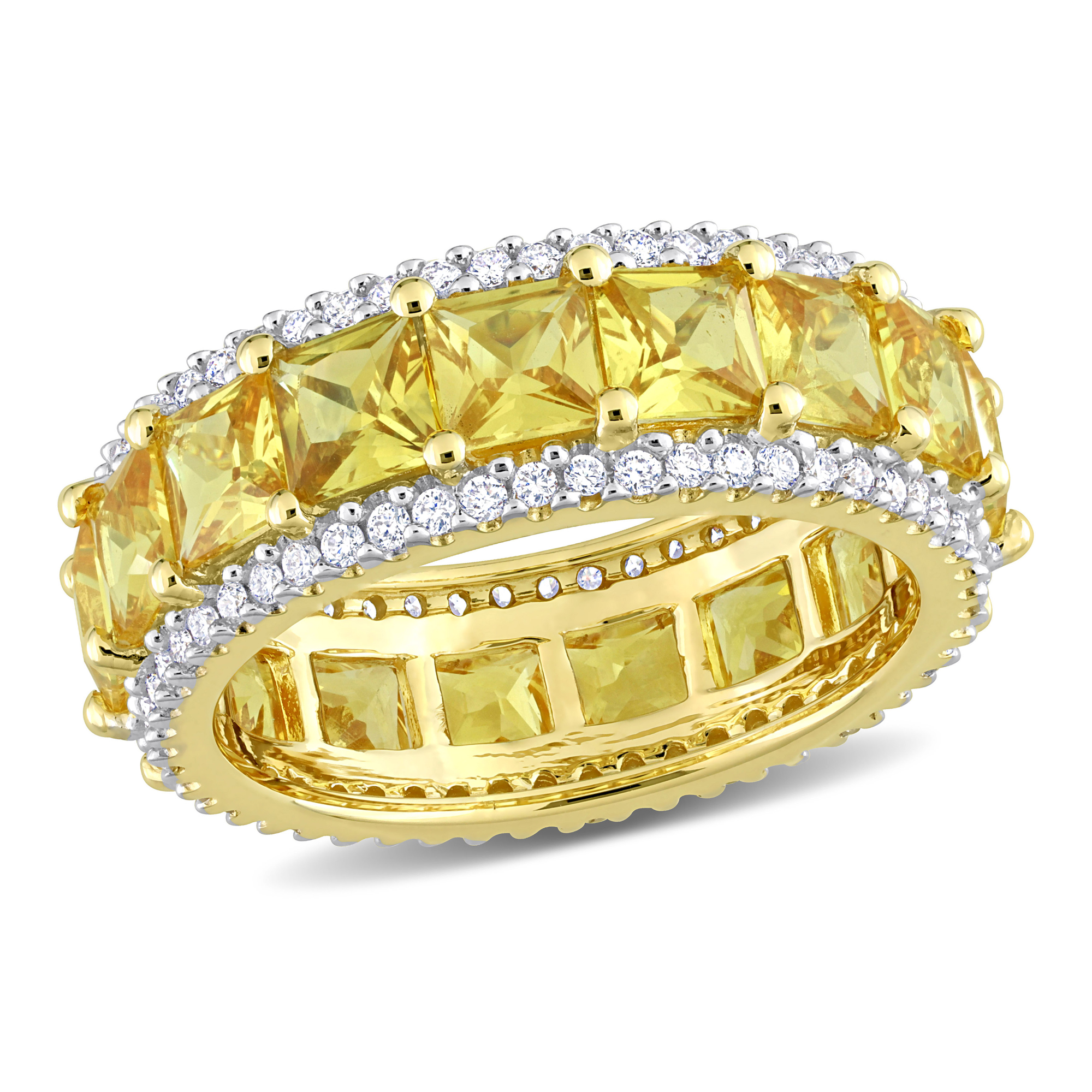 Genuine yellow sapphire ring on sale
