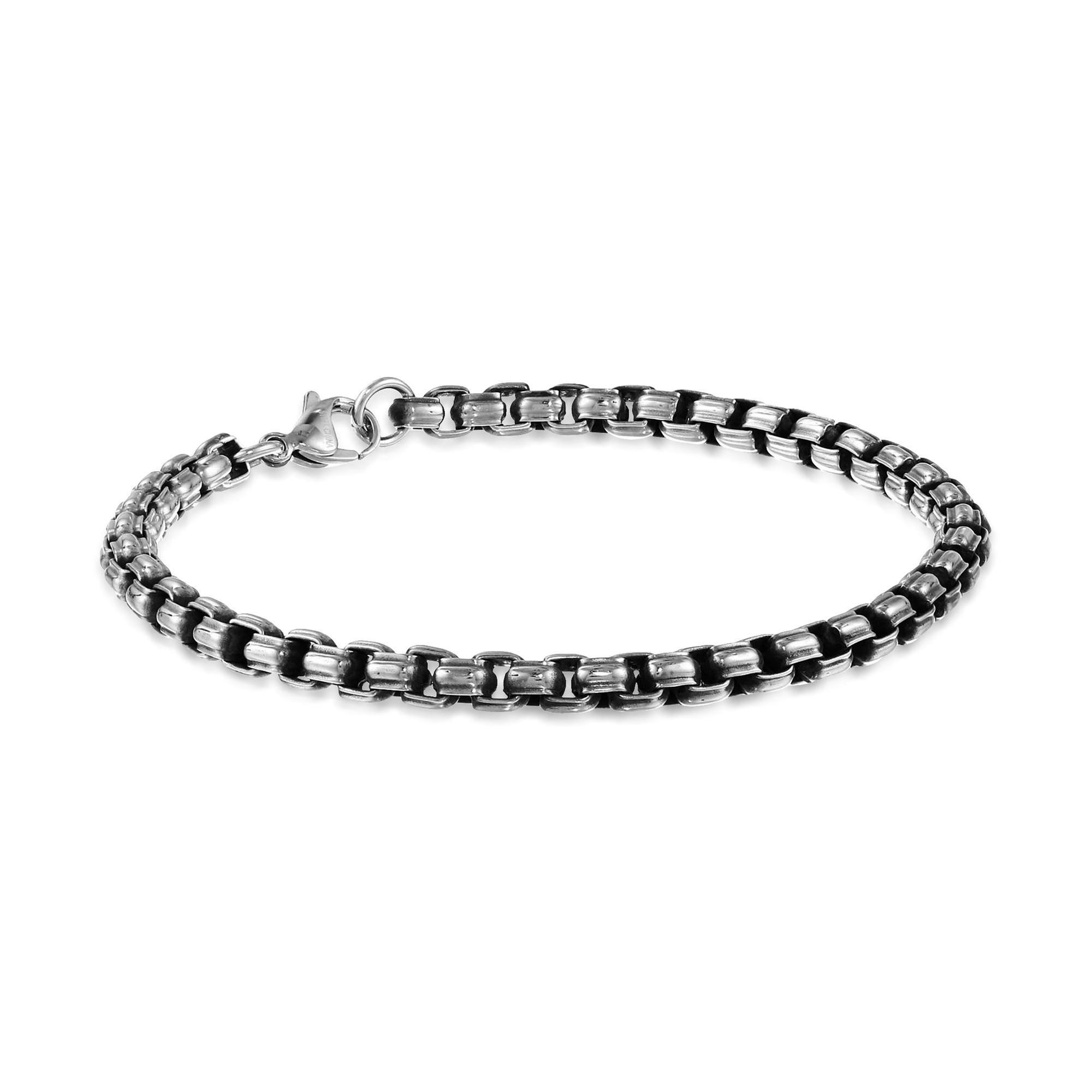 Stainless Steel Box Chain Bracelet | 5mm | 9 Inches