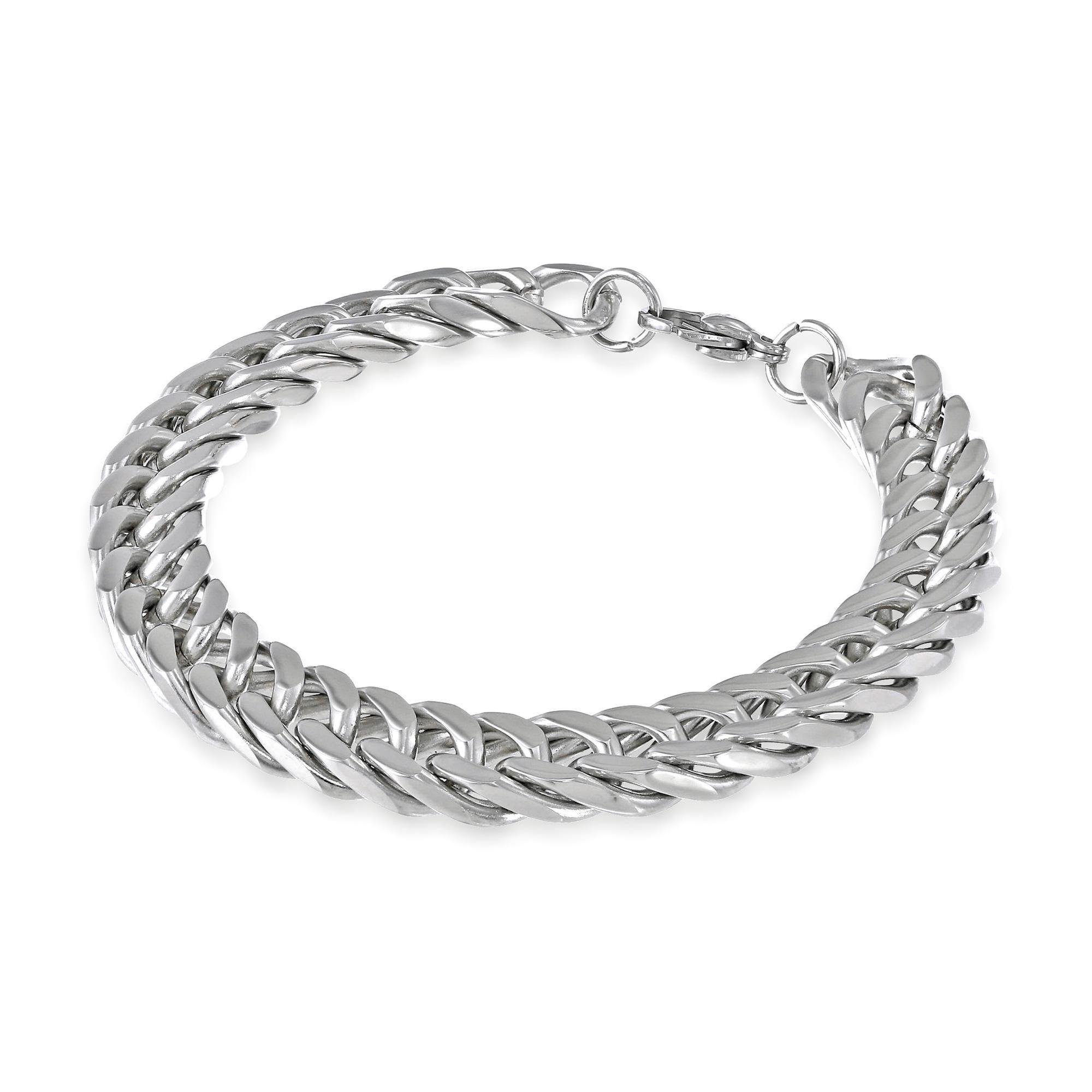 Stainless Steel Curb Chain Bracelet | 10mm | 9 Inches