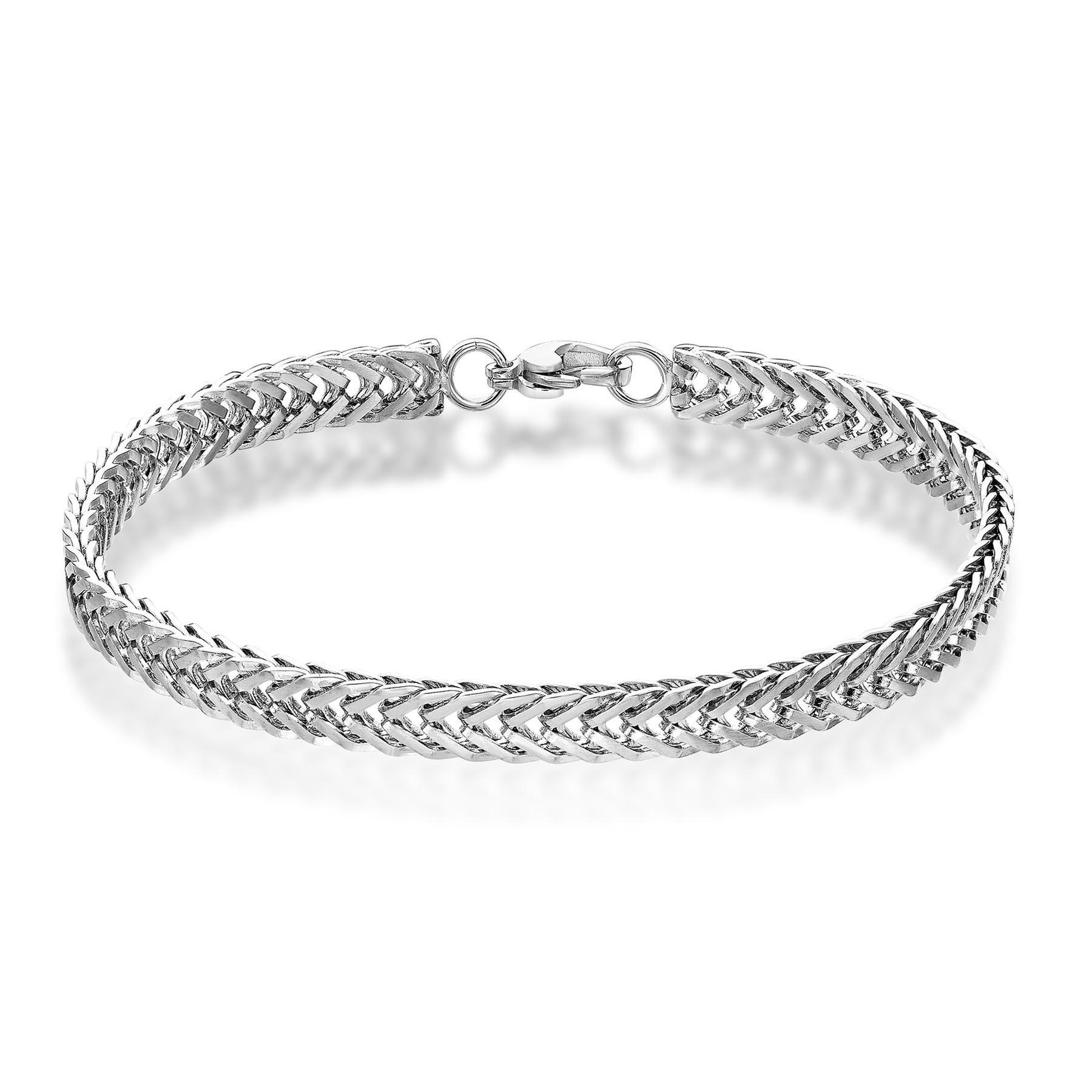 Stainless Steel Herringbone Chain Bracelet | 6mm | 8.5 Inches