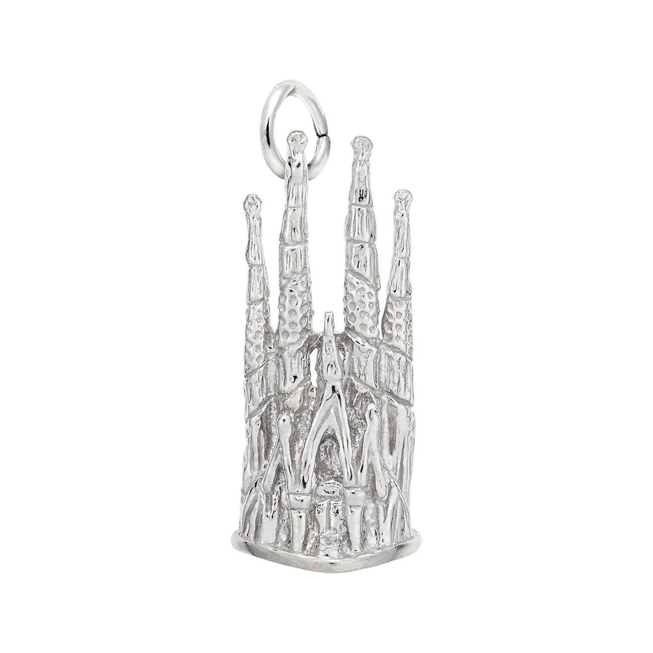 Sterling Silver Barcelona Cathedral 3D Charm