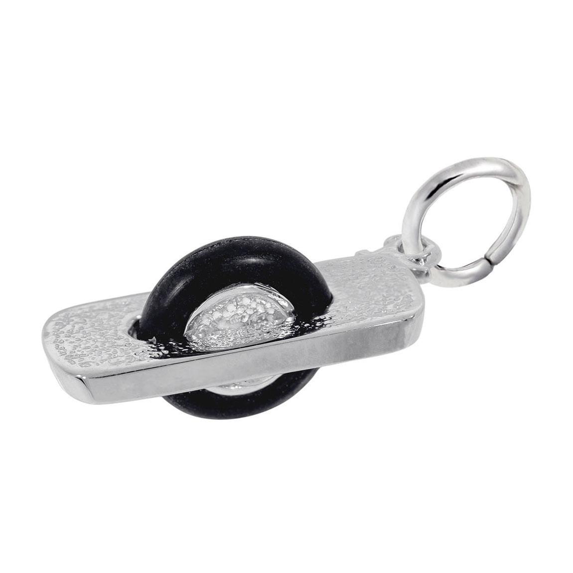 Sterling Silver Hoverboard 3D Charm