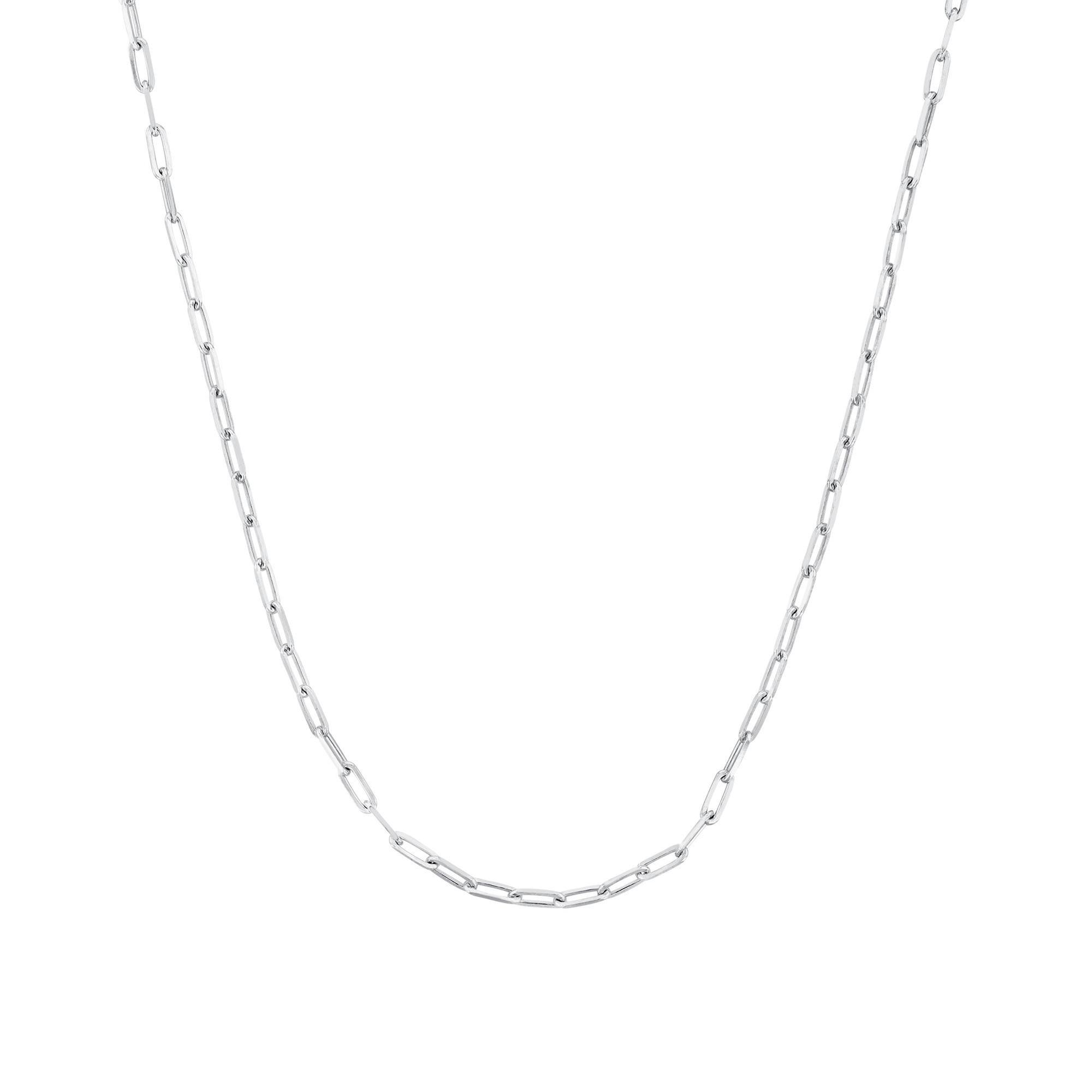 Sterling Silver Paperclip Large Link Chain Necklace | 2.6mm | 24 Inches