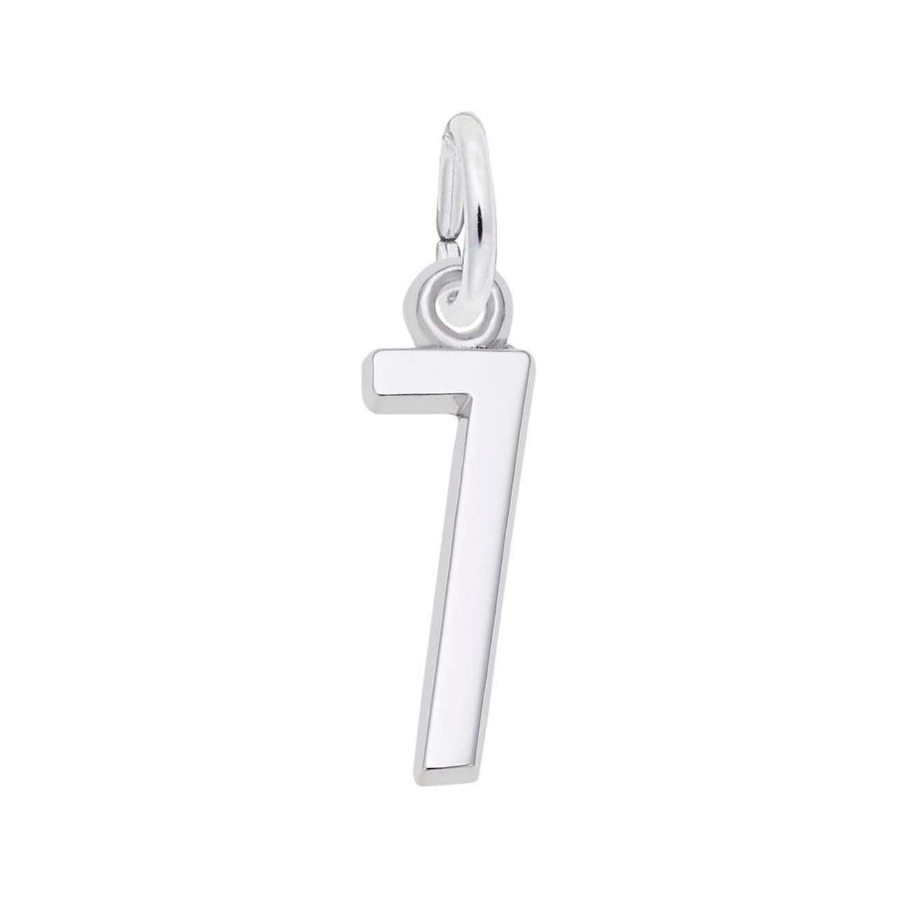 Sterling Silver That's My Number 7 Flat Charm