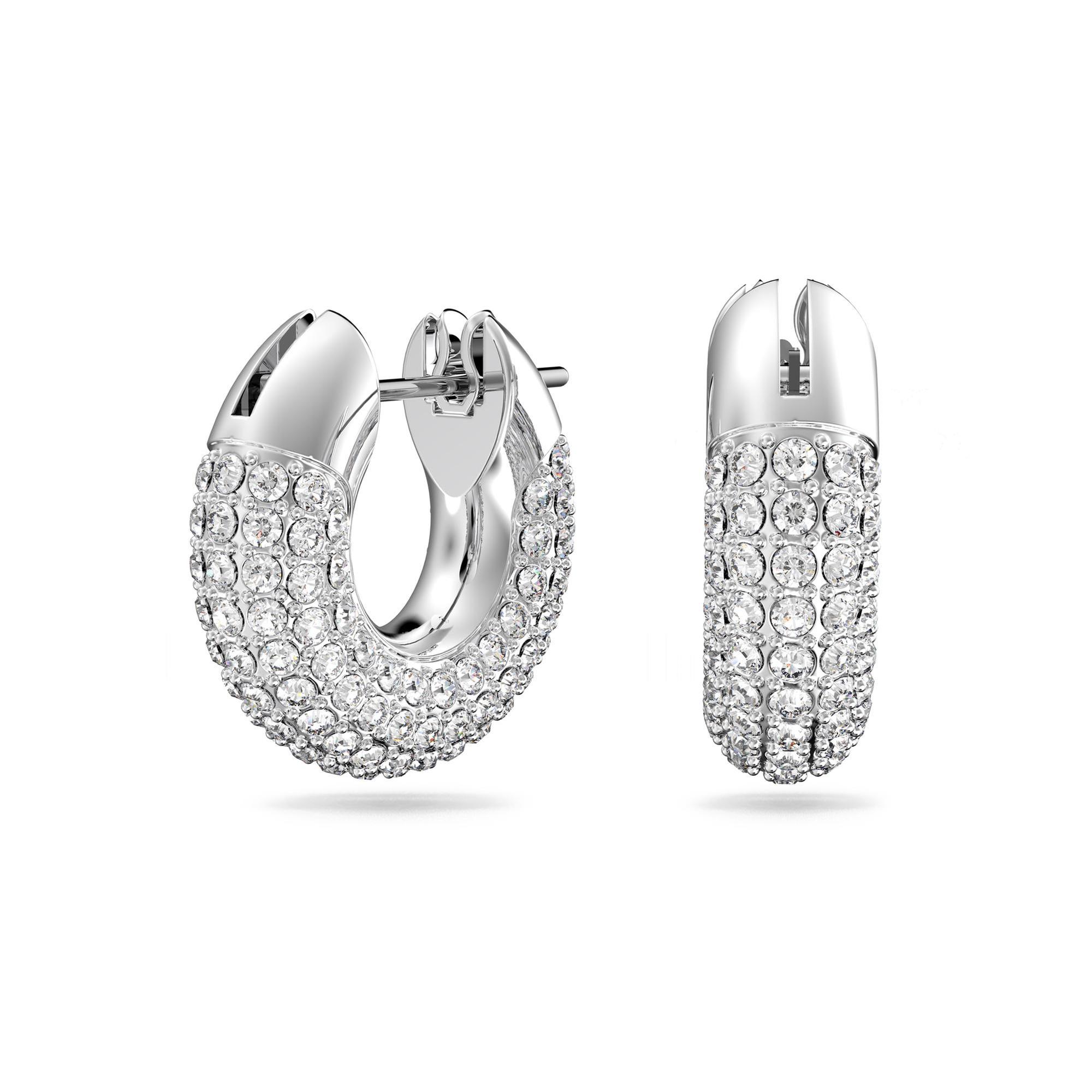 Swarovski Jewelry Swarovski Crystal Dextera Hoop Earrings White Crystal Rhodium Plated 97$