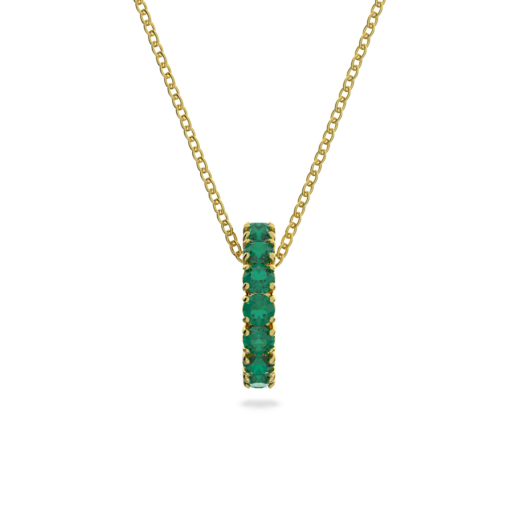 Swarovski Jewelry Swarovski Crystal Exalta Gold-Tone Green Pendant Necklace 78$