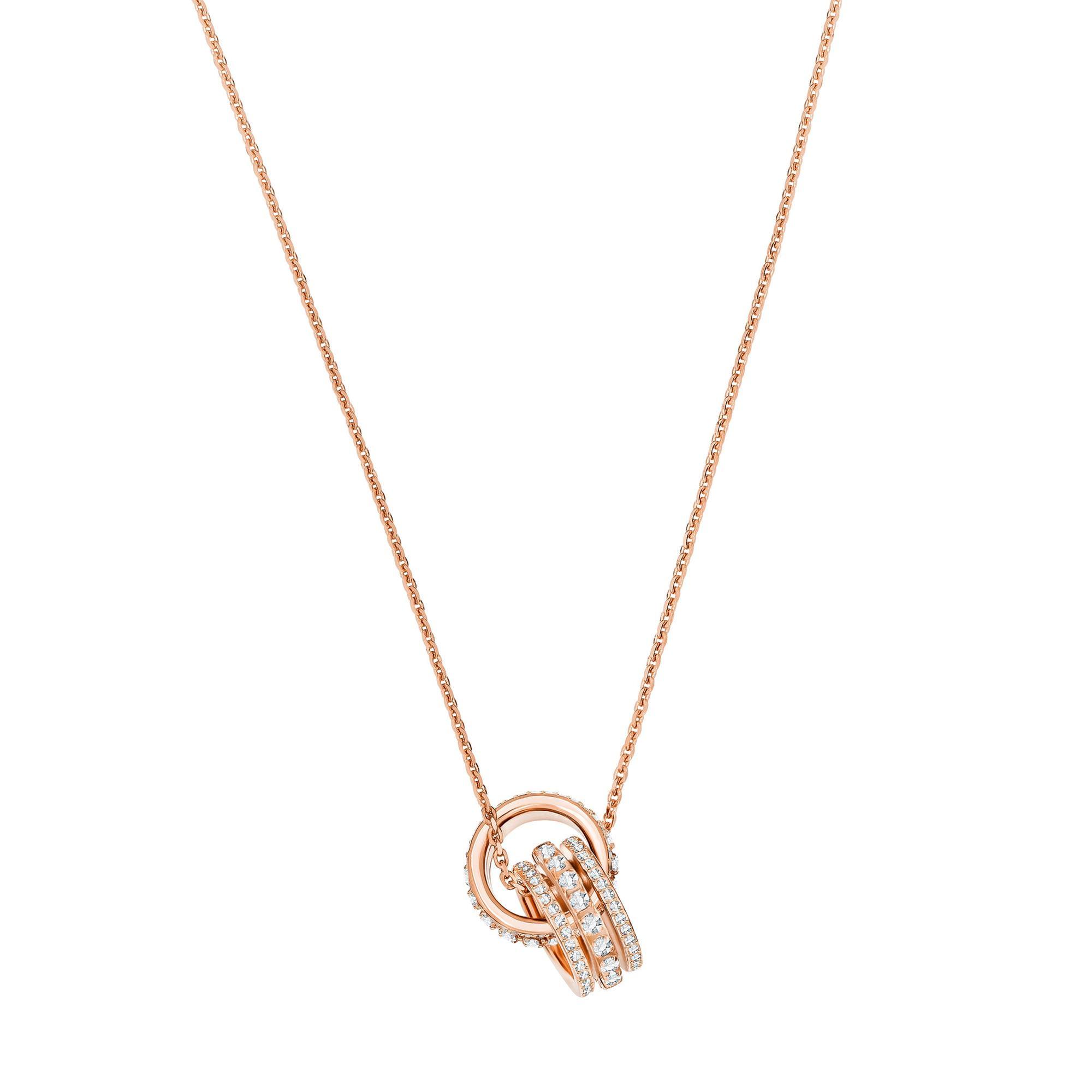 Swarovski Crystal Further White Rose Gold-Tone Pendant