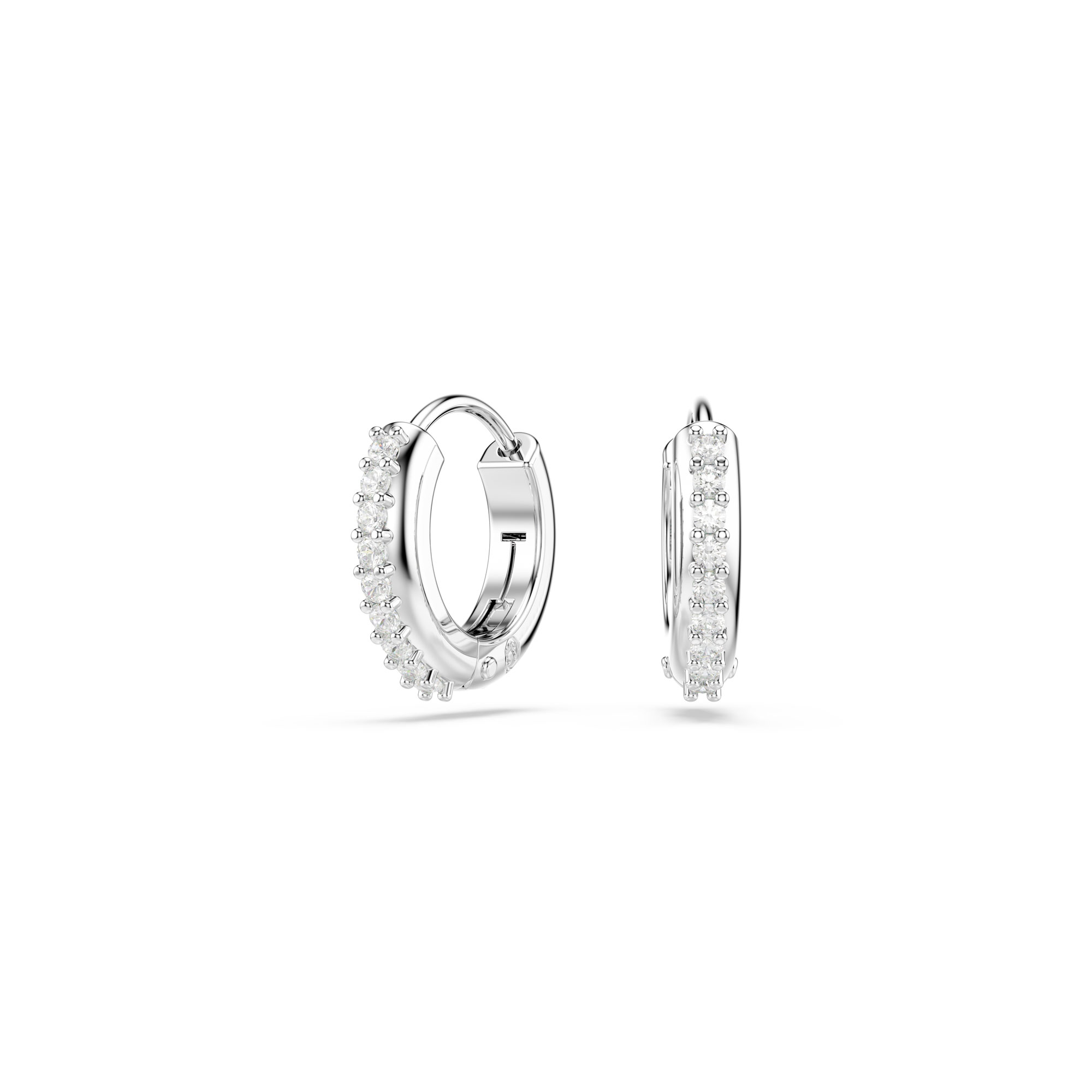 Swarovski Jewelry Swarovski Crystal Matrix Rhodium Plated Hoop Earrings