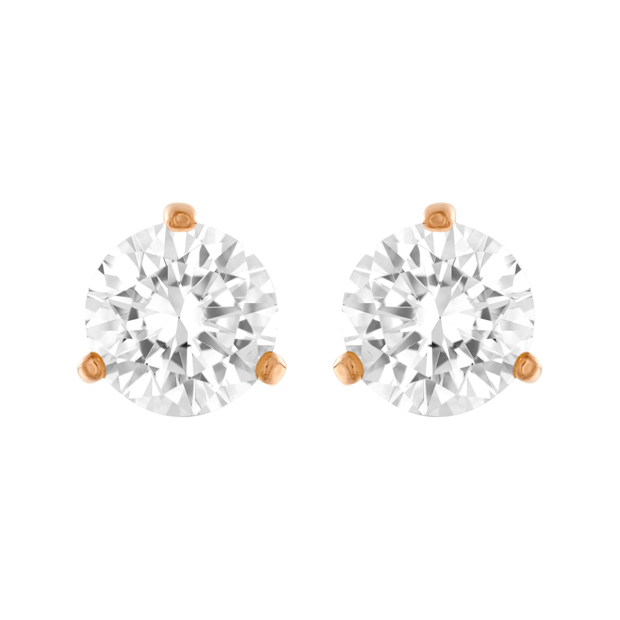 Swarovski Crystal Rose Gold-Plated Solitaire Earrings