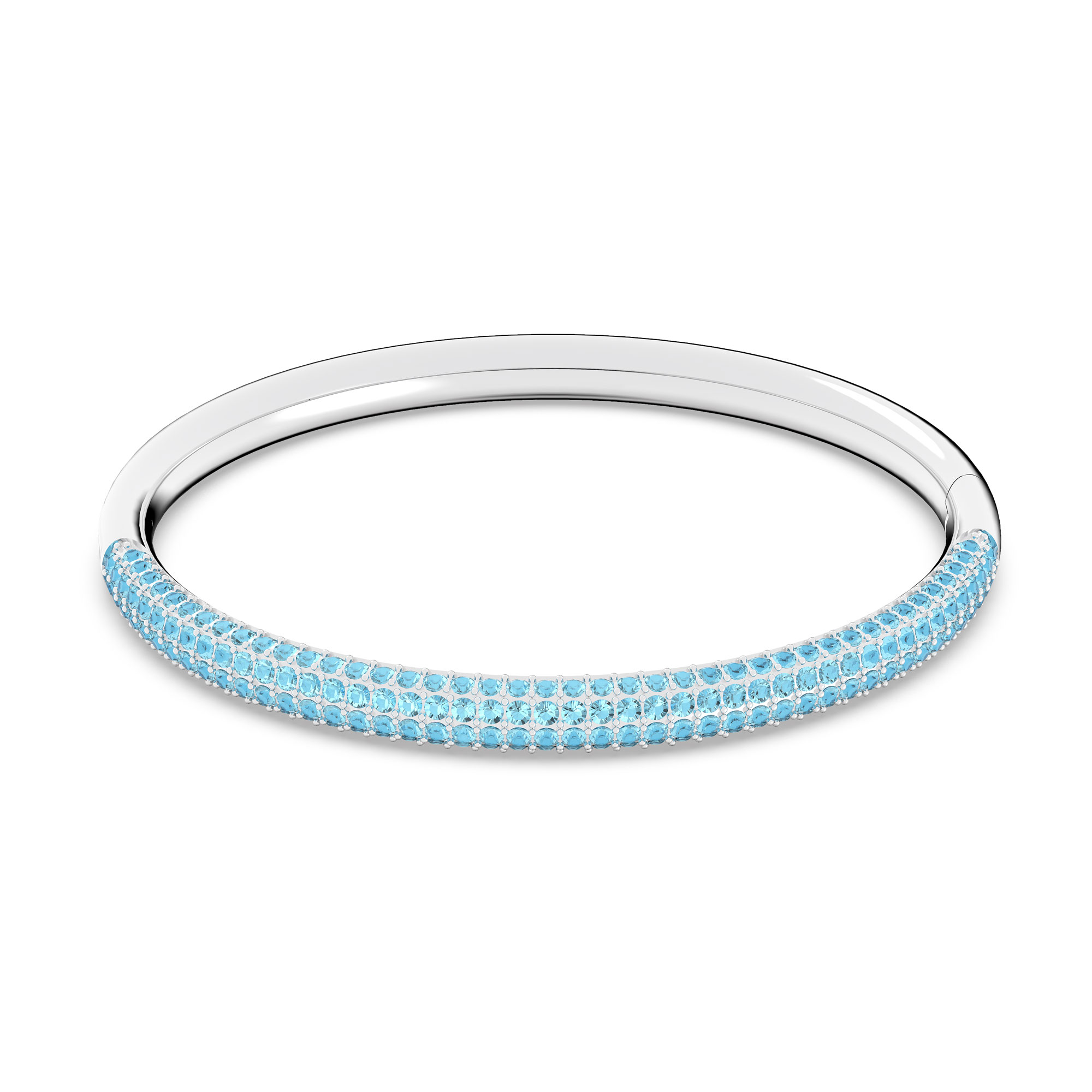 Swarovski Crystal Stone Stainless Steel Blue Bangle Bracelet