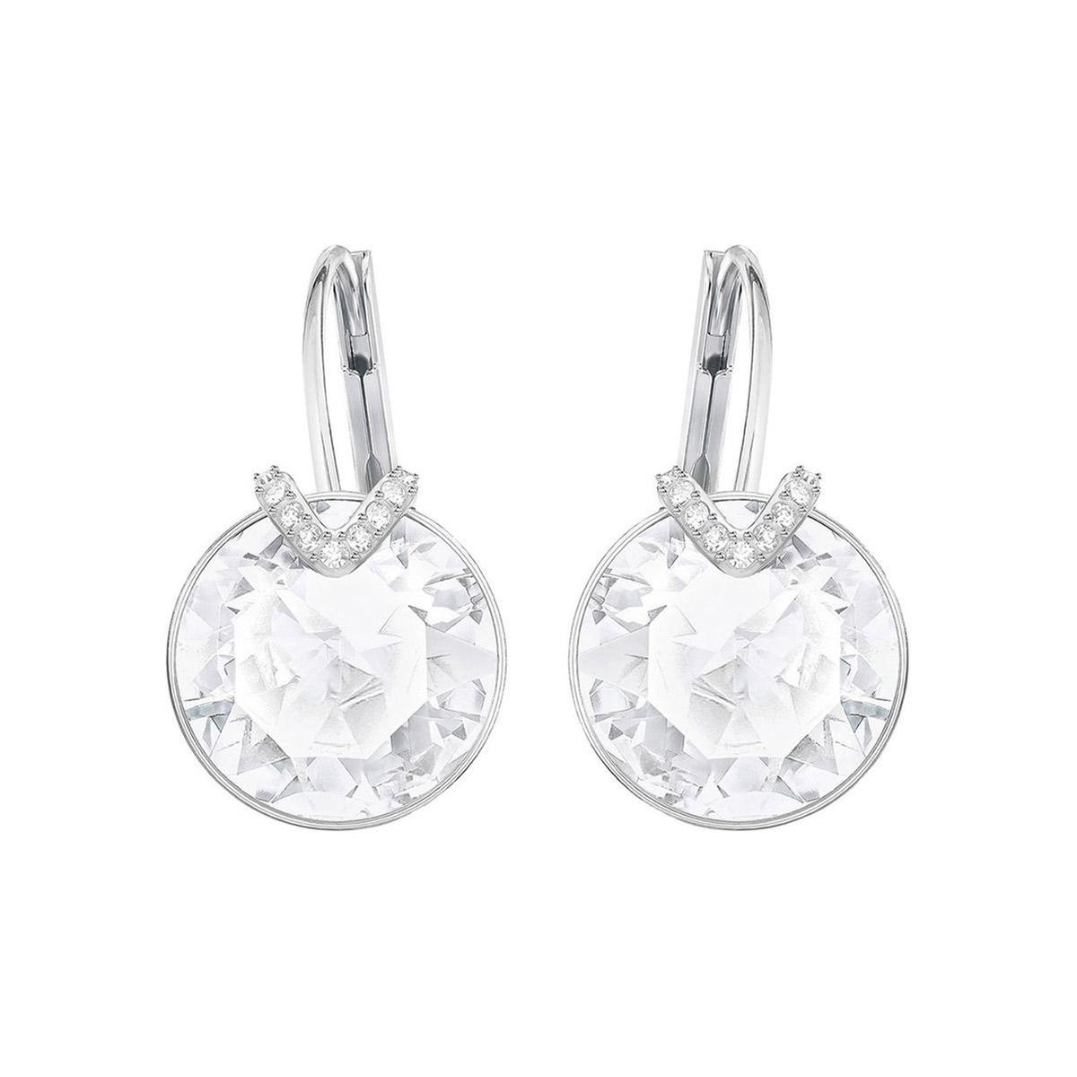 Swarovski Jewelry Swarovski Crystal White Bella V Rhodium-Plated Earrings 52$