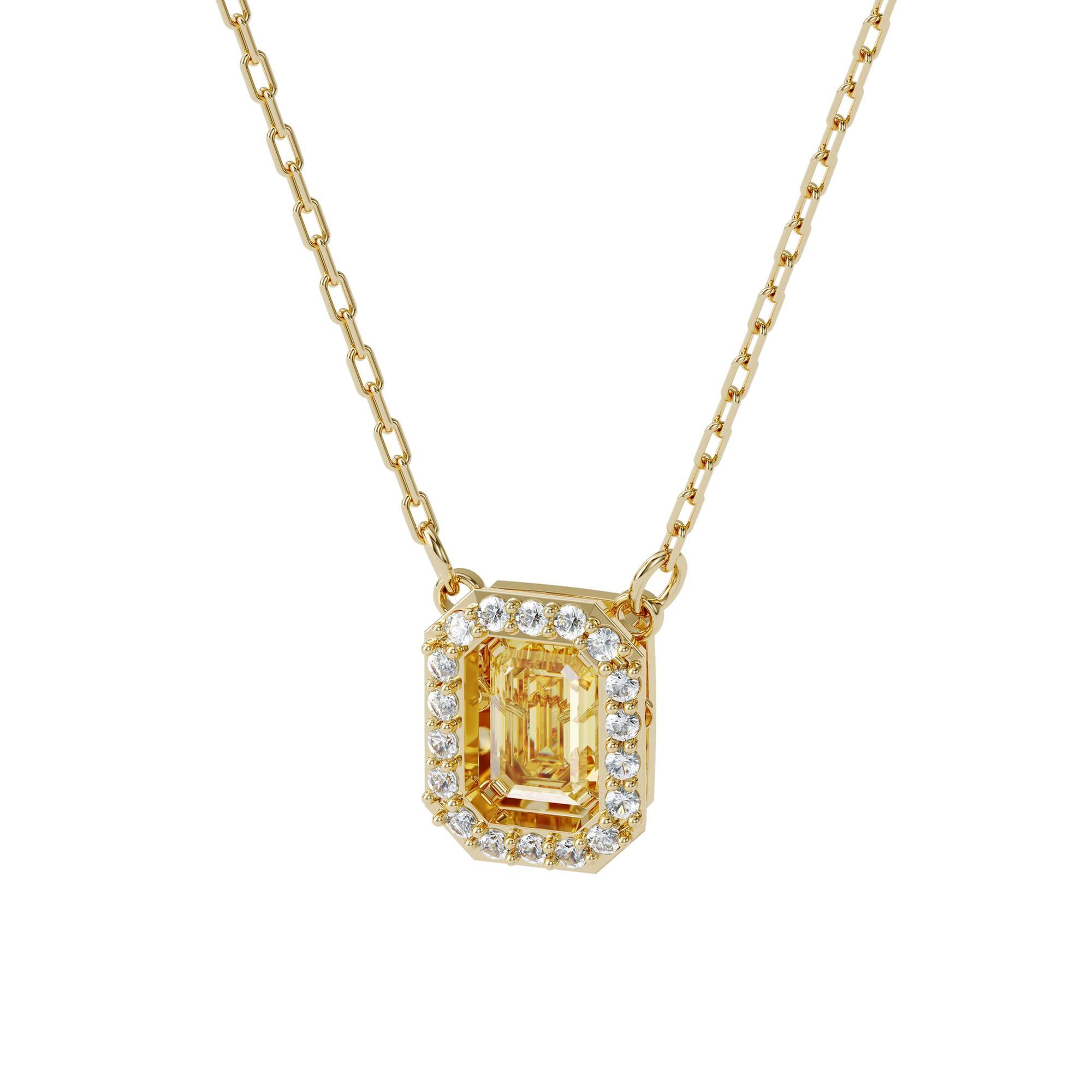 Swarovski Millenia Necklace with Canary Yellow Square Swarovski Z