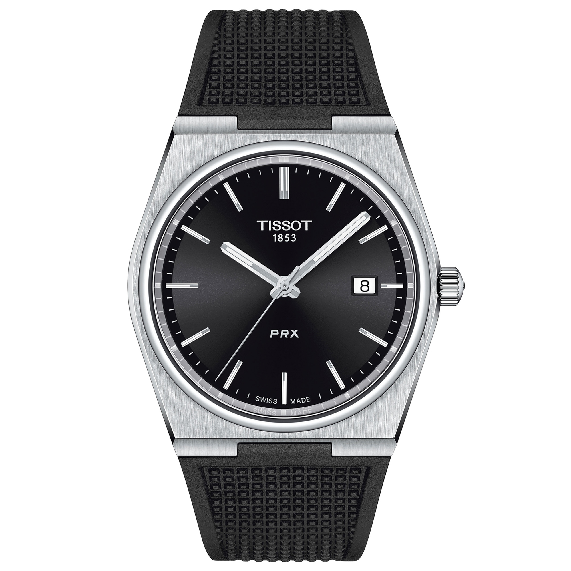 PRX Quartz Black Dial Black Rubber Strap Watch | 40mm | - Tissot T1374101705100