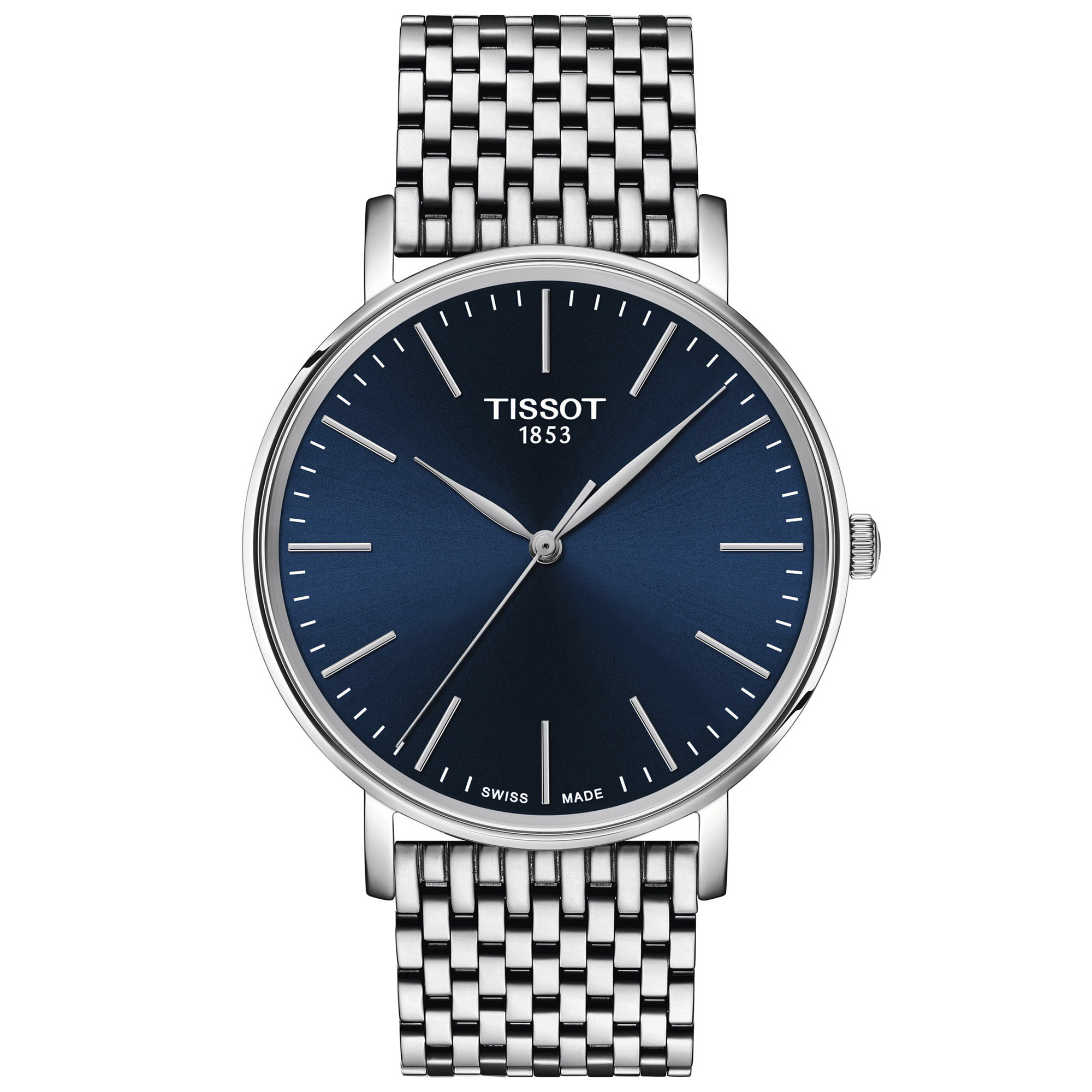 T-Classic Everytime Gent Blue Dial and Stainless Steel Bracelet Watch | 40mm | - Tissot T1434101104100