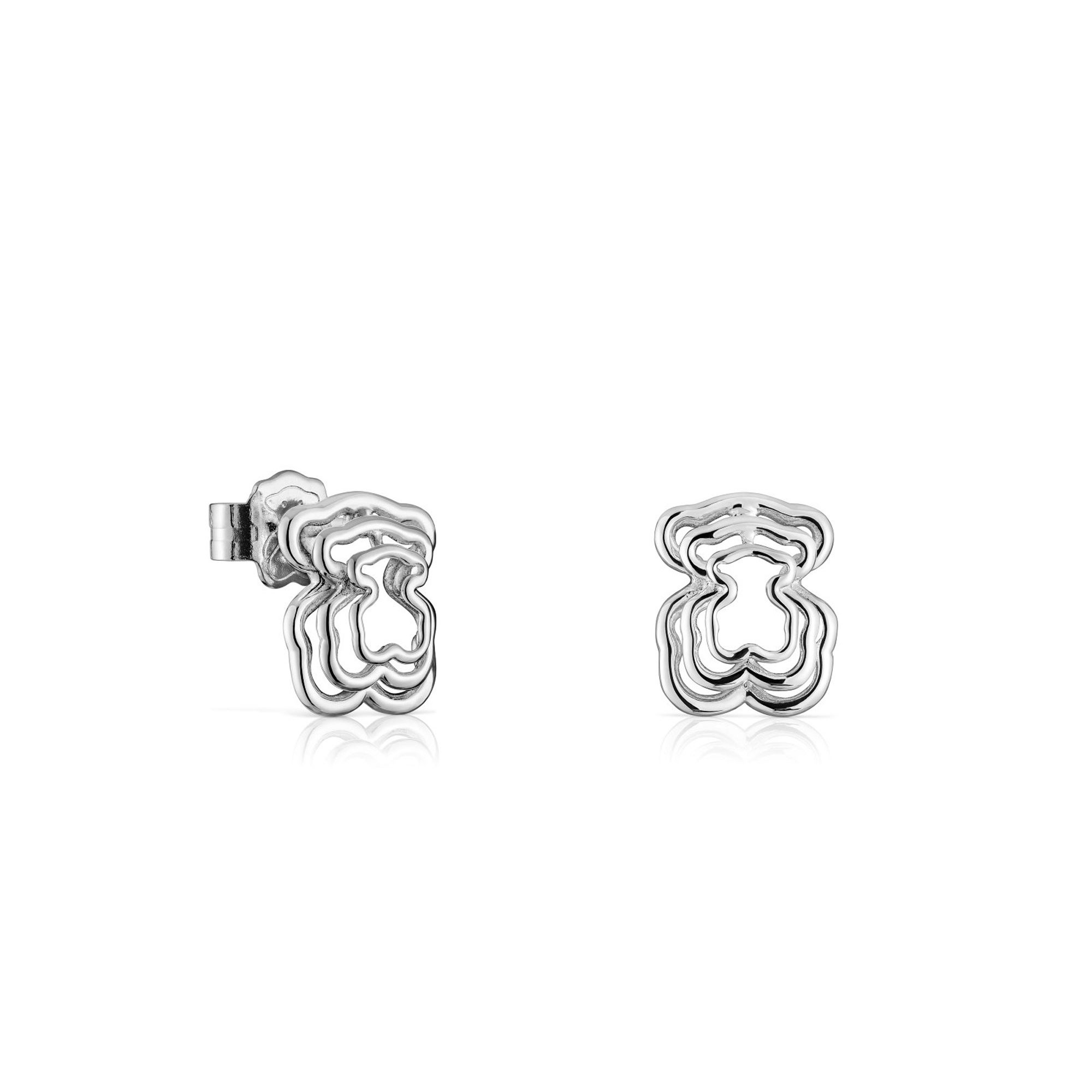 Tous  Bickie Triple Bear Sterling Silver Stud Earrings