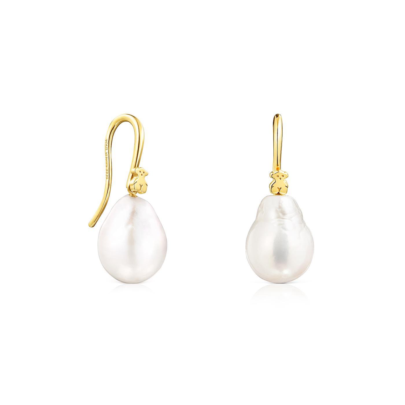 TOUS Gloss Pearl Droplet Earrings