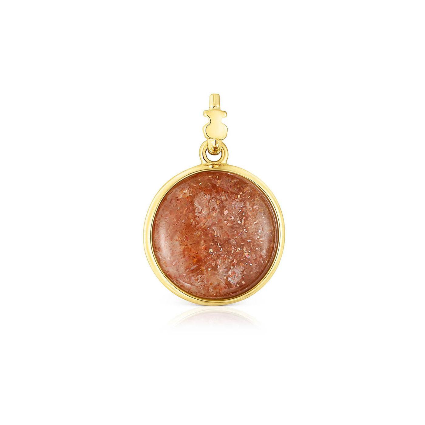 TOUS Magic Nature Sunstone Gold-Plated Pendant | 14mm