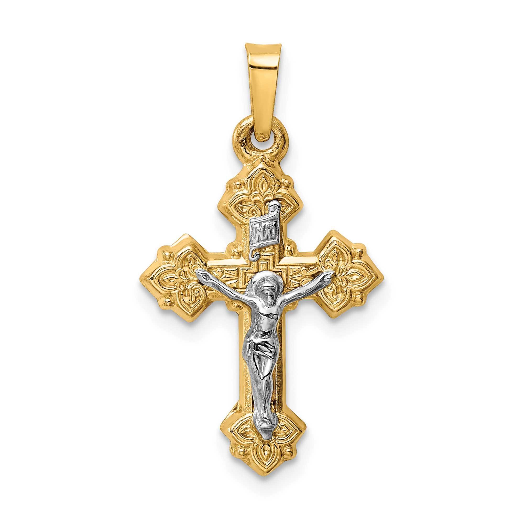 Two-Tone Crucifix Pendant