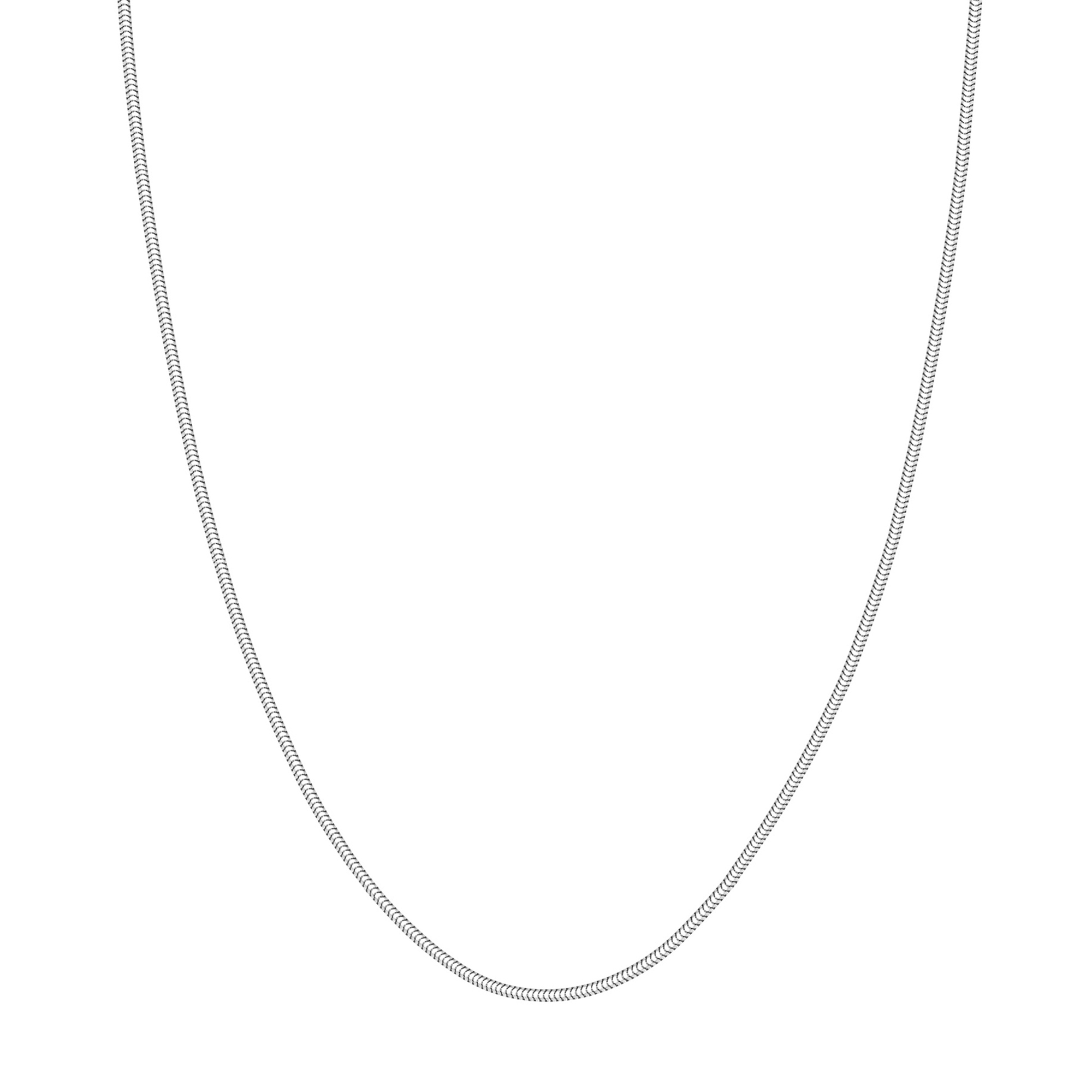 White Gold Hollow Snake Chain Necklace | 1.9mm | 18 Inches