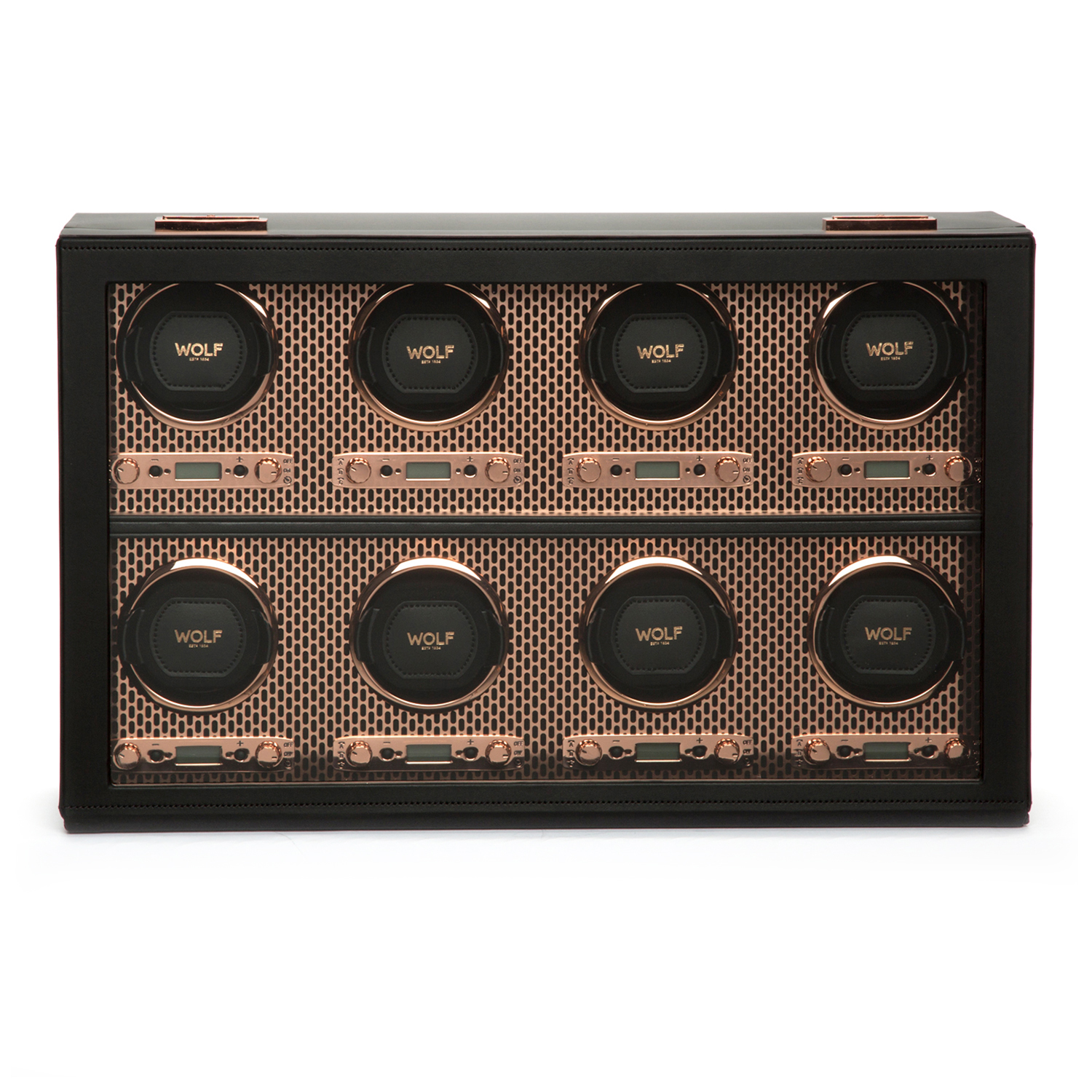 Wolf Axis Copper-Plated 8-Piece Watch Winder