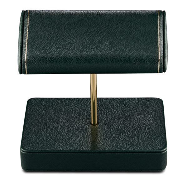 British Racing Green and Gold Double Watch Stand