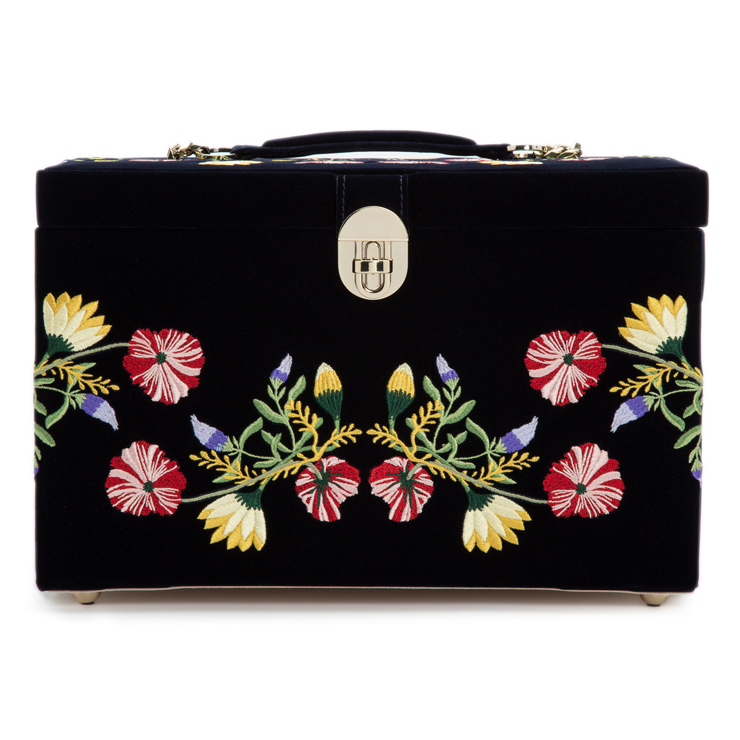 Wolf Zoe Indigo Large Jewelry Box