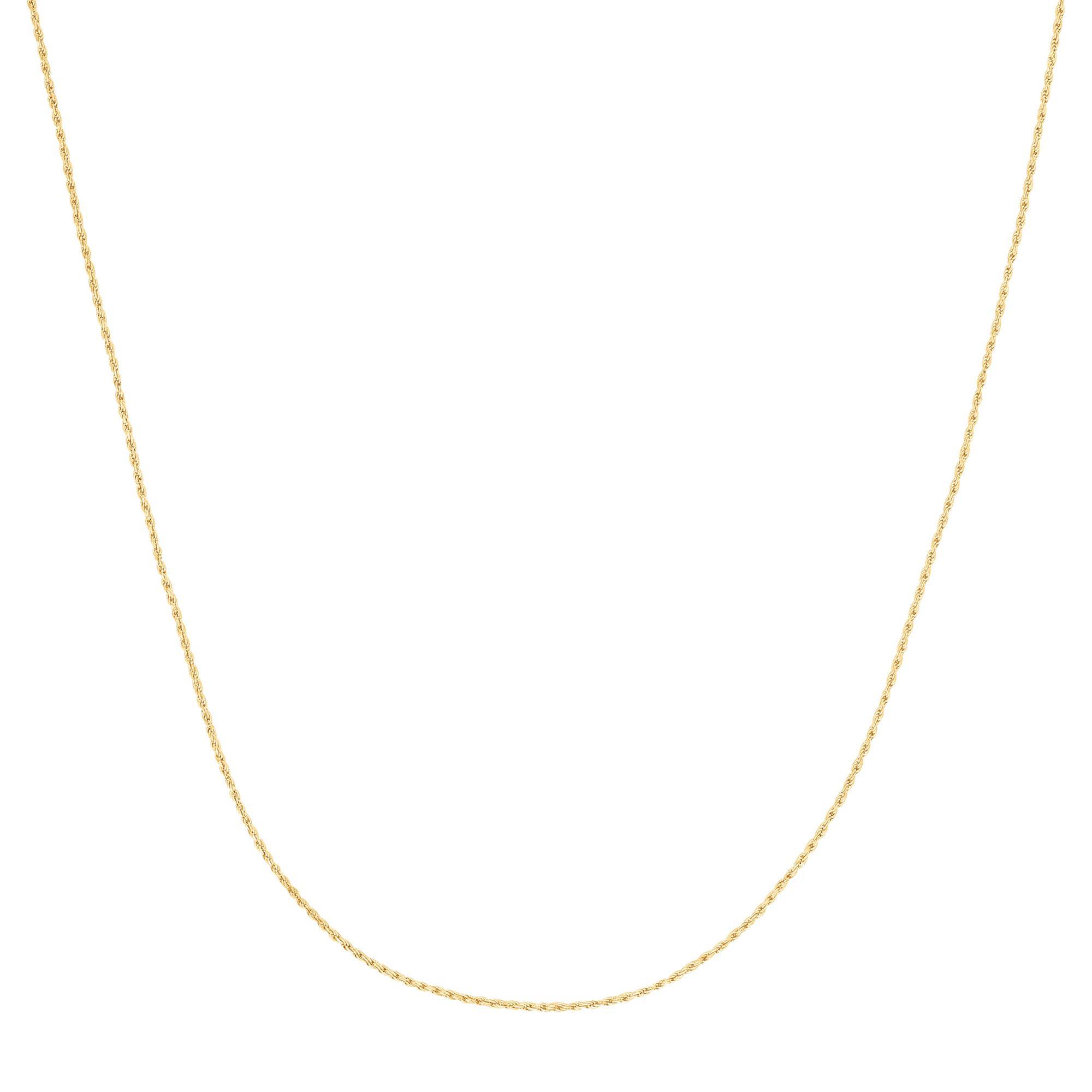 Yellow Gold Adjustable Rope Chain Necklace