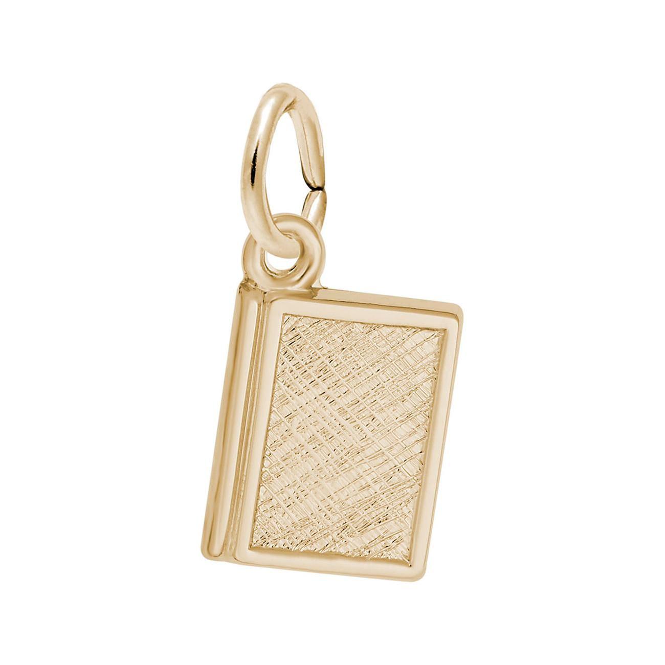 14k Yellow Gold Book Flat Charm