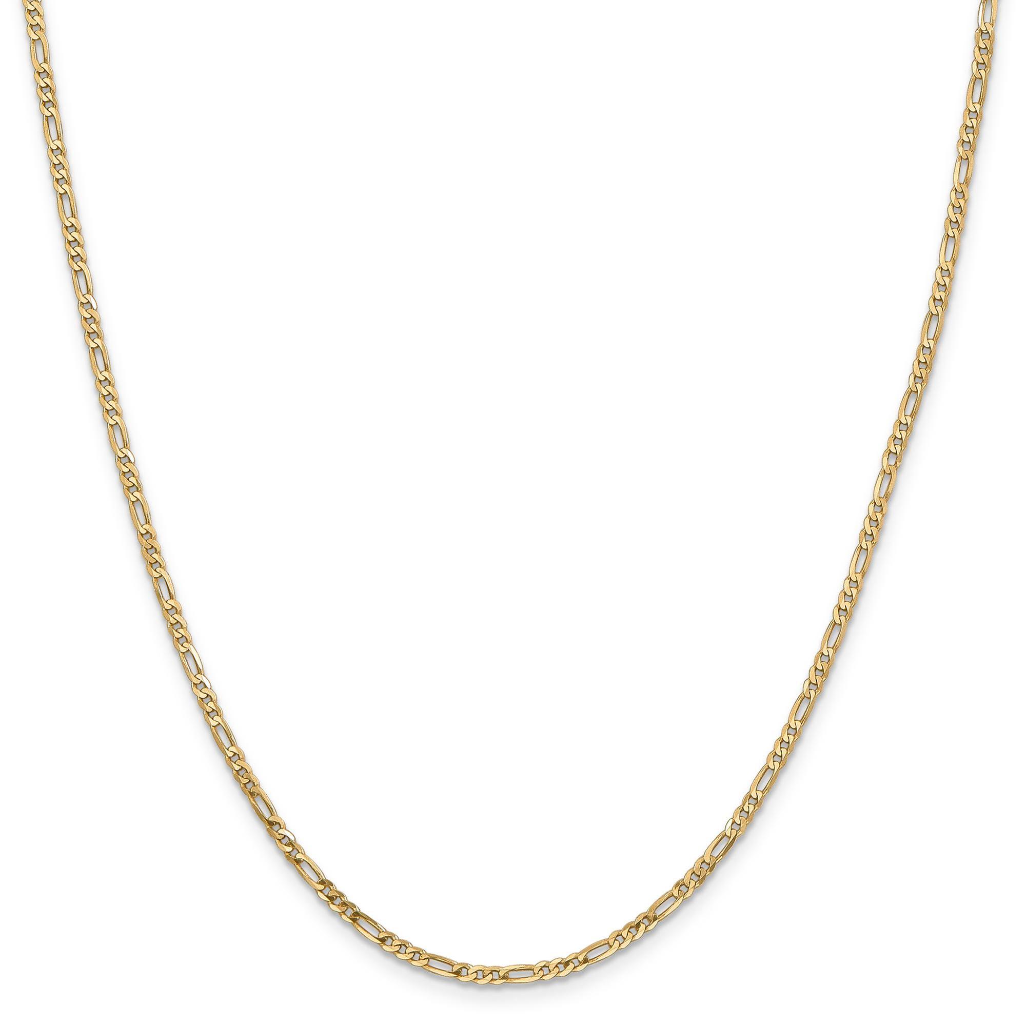 Unisex Gold Classics(tm) 2.25mm. 14k Gold Flat Figaro Chain Necklace -  Fine Jewelry Collections, FFL060-20