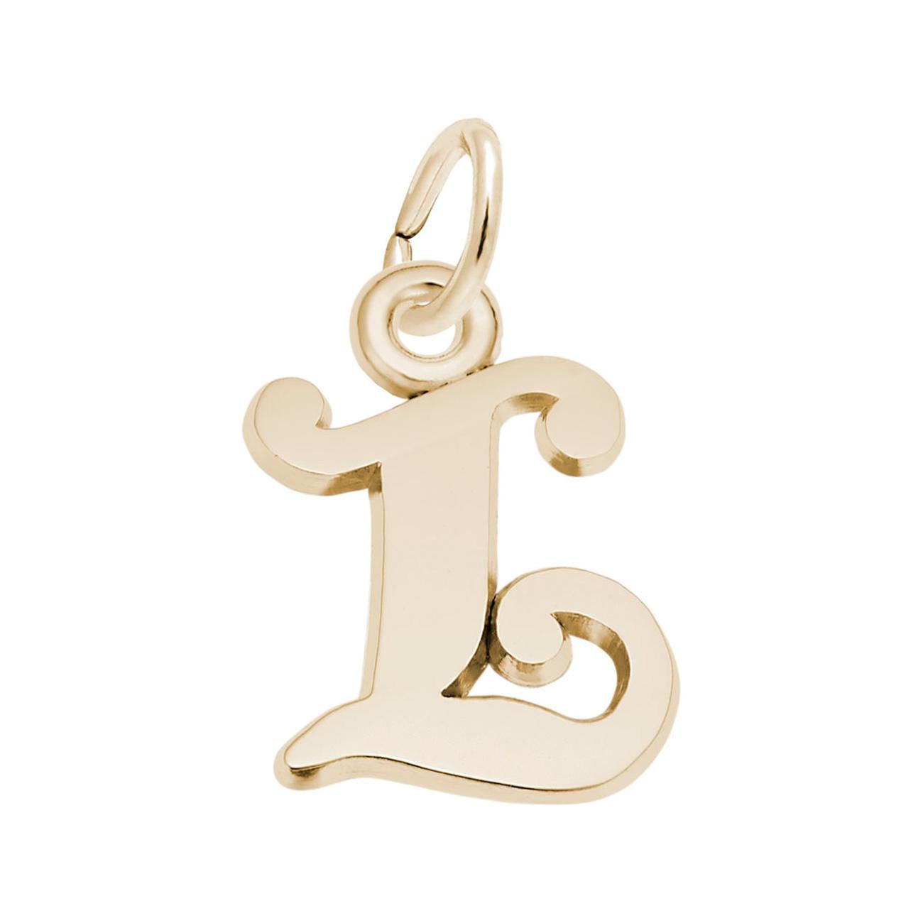 REEDS 14K Yellow Gold Initial L Flat Charm 465$