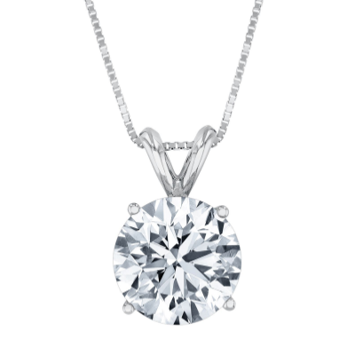 2ct Round Lab Grown Diamond Pendant Necklace