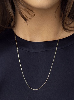 22 Inch Yellow Gold Cable Chains