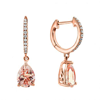 Effy Rose Gold Morganite and Diamond Accent Drop Earrings