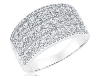 Ellaura Glow Marquise Diamond Twist Band Engagement Ring 3/4ctw