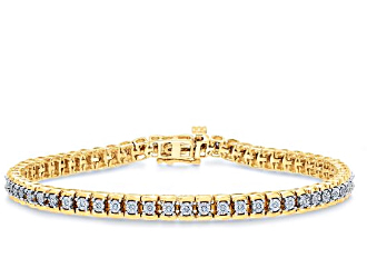 Yellow Gold Diamond Tennis Bracelet 1/4ctw