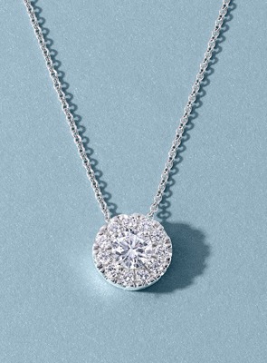 REEDS ECONIC Lab Grown Diamond  Solitaire Pendant Necklace 