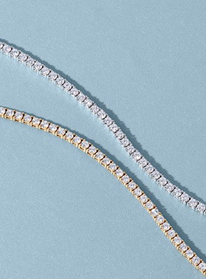 REEDS ECONIC White Gold & Yellow Gold Lab Grown Diamond Tennis Bracelets