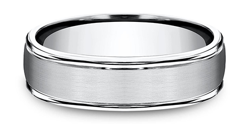 Triton Men's Stainless Steel Ring, Smooth Comfort Fit Wedding Band - Steel