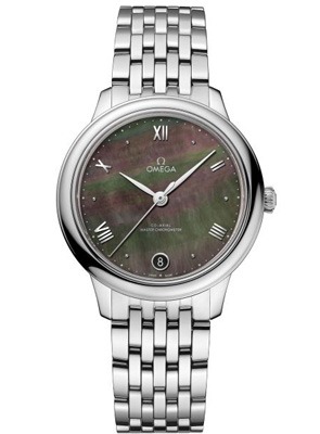OMEGA De Ville Prestige Co-Axial Master Chronometer Grey Mother of Pearl Dial Stainless Steel Watch