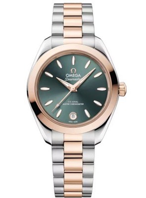 OMEGA Seamaster Aqua Terra 150M Pine Green Dial Two-Tone Sedna&trade; Gold on Steel Watch