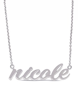 Personalized Name Necklace Personalized name necklace in sterling silver script