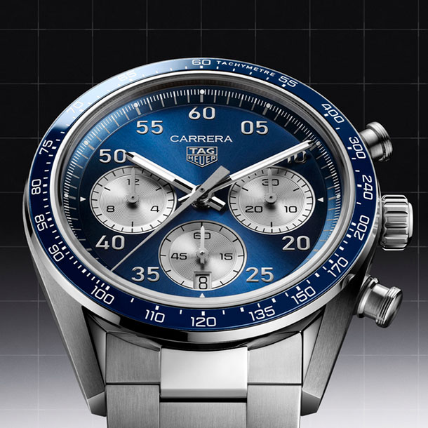 TAG Heuer CARRERA Chronograph Sport Automatic Blue Dial Stainless Steel Watch 42mm 