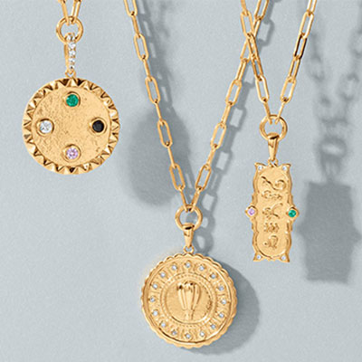 Wicked by REEDS Jewelers | Wicked Jewelry Gold Vermeil Reversible Medallion Necklaces Wicked by REEDS Jewelers | Wicked Jewelry Gold Vermeil Reversible Medallion Necklaces | REEDS Jewelers
